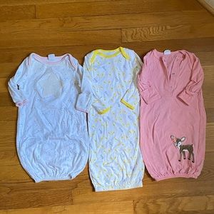 3 Newborn Sleeper Gowns